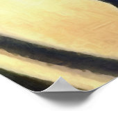 Geometrische Abstracte kunststijl met langvliegend Poster (Hoek)