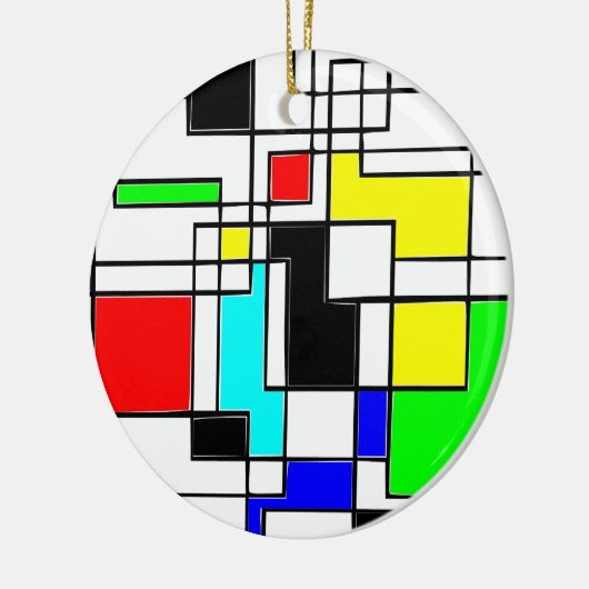 Geometrische Abstracte kunstversiering Keramisch Ornament (Links)