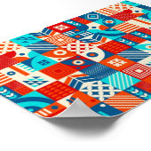 Geometrische Abstracte kunstvormen Poster (Hoek)