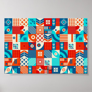 Geometrische Abstracte kunstvormen Poster