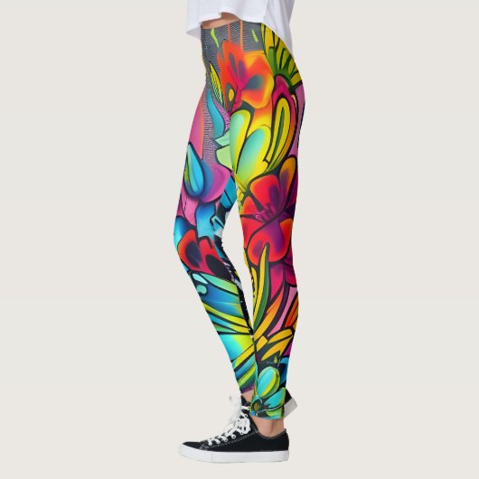 Geometrische Abstracte Leggings (Links)