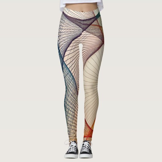 Geometrische Abstracte Leggings (Voorkant)