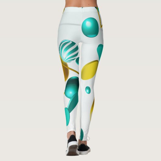 Geometrische Abstracte Leggings van de 3D-sfeer (Achterkant)