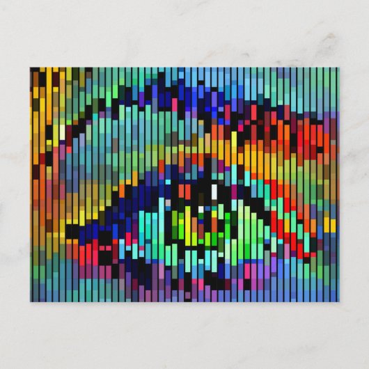 Geometrische Abstracte Lijnen bekijken Oorspronkel Briefkaart (Voorkant)