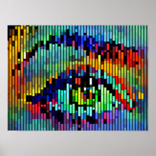 Geometrische Abstracte Lijnen bekijken Oorspronkel Poster