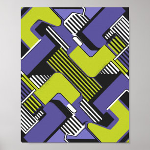 Geometrische Abstracte lijnen en vormen Poster