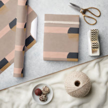 Geometrische Abstracte maan Lineair modern beige