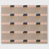 Geometrische Abstracte maan Lineair modern beige Cadeaupapier (Vlak)