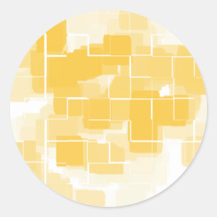 Geometrische Abstracte "meloen" Ronde Sticker
