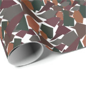 Geometrische Abstracte middeleeuwse moderne Cadeaupapier (Rol Hoek)