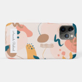 Geometrische abstracte minimale moderne pastel Case-Mate iPhone case (Achterkant (horizontaal))