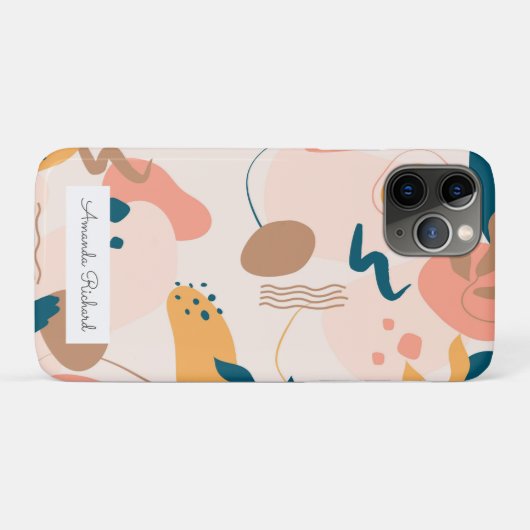 Geometrische abstracte minimale moderne pastel Case-Mate iPhone case (Achterkant (horizontaal))