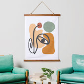 Geometrische abstracte minimale moderne pastel hangend wandkleed