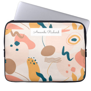 Geometrische abstracte minimale moderne pastel laptop sleeve