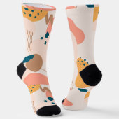 Geometrische abstracte minimale moderne pastelsokk sokken (Gebogen)
