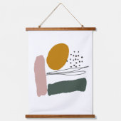 Geometrische abstracte minimale moderne pasteluitr hangend wandkleed (Voorkant)