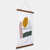 Geometrische abstracte minimale moderne pasteluitr hangend wandkleed (Gebogen)