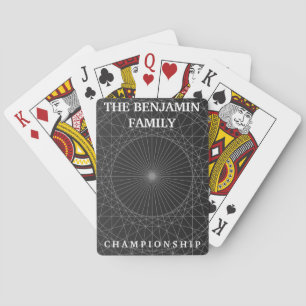 Geometrische abstracte moderne aanpasbare familie pokerkaarten