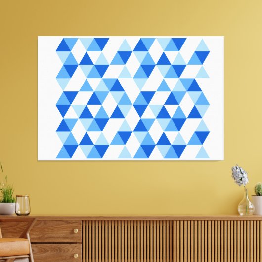 Geometrische Abstracte moderne driehoeken II Canvas Afdruk (Insitu (Woonkamer))