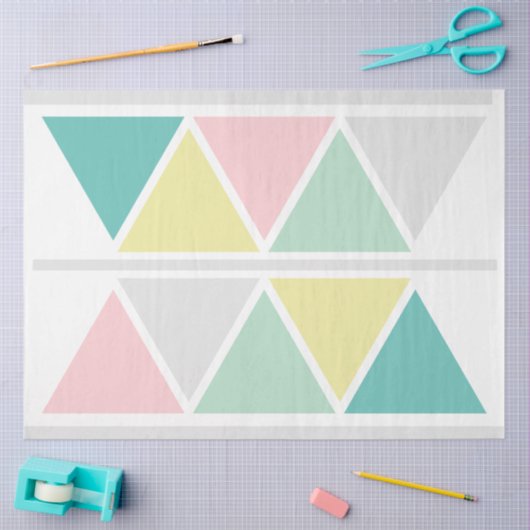 Geometrische abstracte moderne kleurenblokken deco tissuepapier (Craft)