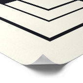Geometrische Abstracte Moderne Kunst in Cream & Ei Poster (Hoek)
