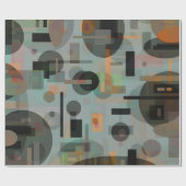 geometrische abstracte, modernistische cadeaupapier (Vlak)