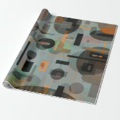 geometrische abstracte, modernistische cadeaupapier (Uitgerold)