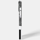 Geometrische Abstracte monogram zwarte witte strep Case-Mate iPhone Case (Achterkant / Links)