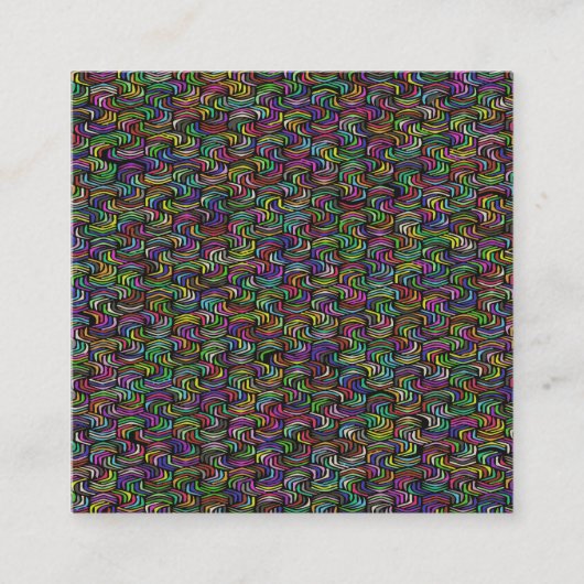 Geometrische Abstracte mozaïekkunst Vierkante Visitekaartje (Voorkant)