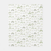 Geometrische Abstracte Muddy Green Rainbow Baby Bo Fleece Deken (Voorkant)