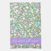 Geometrische Abstracte Multicolor pasta's Theedoek (Verticaal)