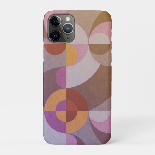 Geometrische abstracte omcirkels met oprolbare kle Case-Mate iPhone case (Achterkant)