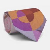 Geometrische abstracte omcirkels met oprolbare kle stropdas (Opgerold)