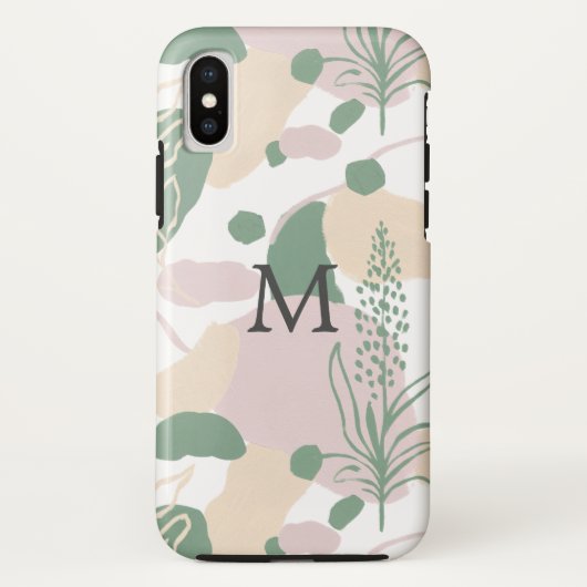 Geometrische Abstracte Pastelkleurige Botanische M Case-Mate iPhone Case (Achterkant)