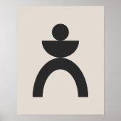 Geometrische Abstracte persoon Modern Minimalist Poster (Voorkant)