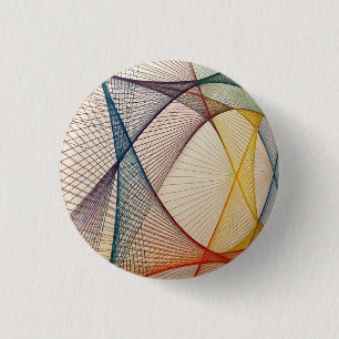 Geometrische abstracte pinback knoop ronde button 3,2 cm