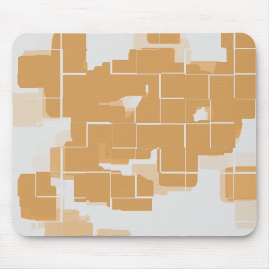 Geometrische Abstracte pompoen Muismat (Voorkant)
