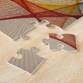 Geometrische Abstracte puzzel – kleurrijk plezier Legpuzzel (Zijkant)