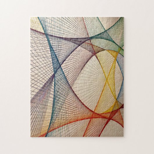 Geometrische Abstracte puzzel – kleurrijk plezier Legpuzzel (Verticaal)