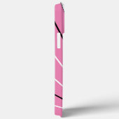 Geometrische Abstracte roze zwarte witte monogram Case-Mate iPhone Case (Achterkant / Rechts)