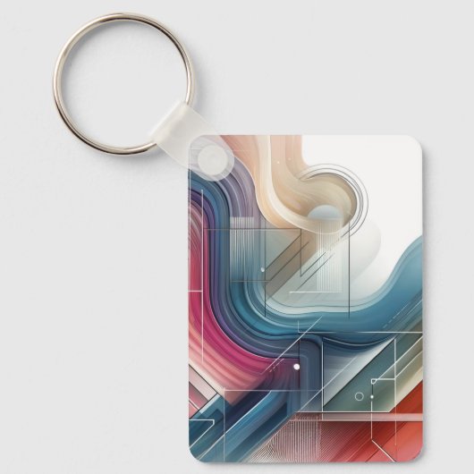 Geometrische Abstracte Sleutelhanger (Voorkant)