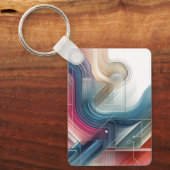Geometrische Abstracte Sleutelhanger (Voorkant)