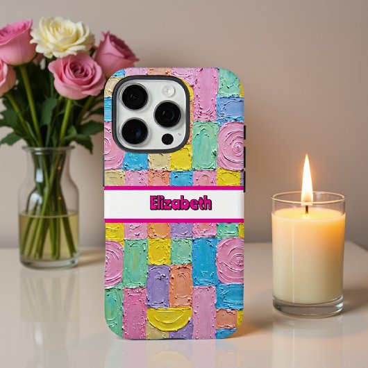 Geometrische Abstracte smartphone met getextureerd Case-Mate iPhone Case