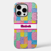 Geometrische Abstracte smartphone met getextureerd Case-Mate iPhone Case (Achterkant)