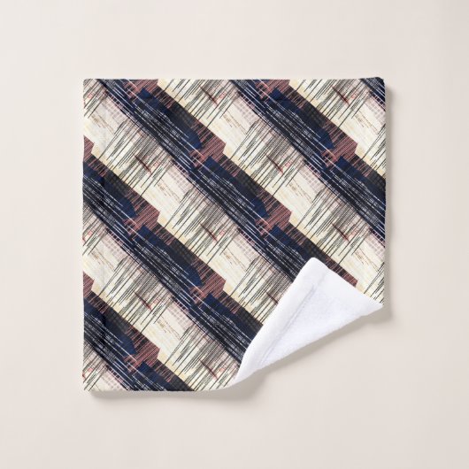 Geometrische abstracte strippen bad handdoek (Wasdoekje)