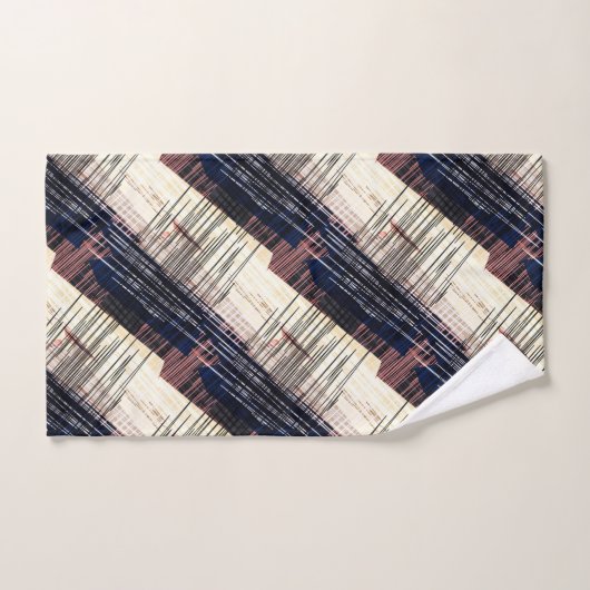 Geometrische abstracte strippen bad handdoek (Handdoek)