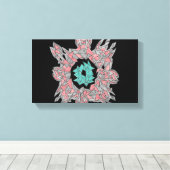 Geometrische Abstracte Stroom Canvas Afdruk (Insitu (Houten vloer))