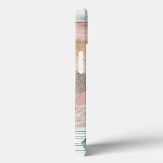 Geometrische Abstracte telefoonhoes – Blue & Neutr Case-Mate iPhone Case (Achterkant / Rechts)