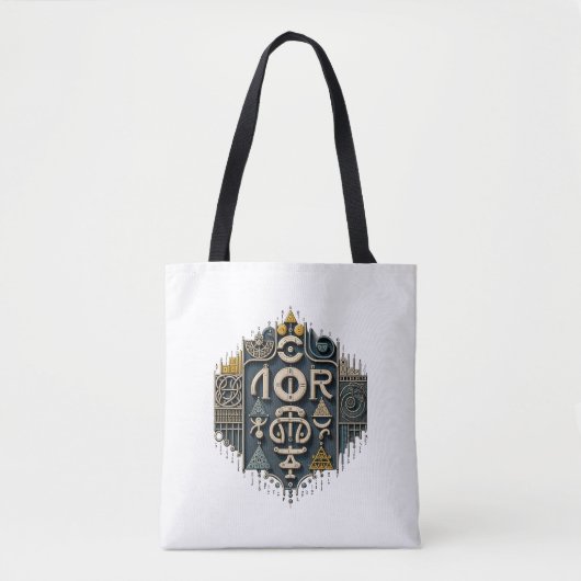 Geometrische Abstracte Tote Bag (Voorkant)