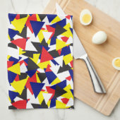 Geometrische Abstracte vlag Theedoek (Quarter Fold)